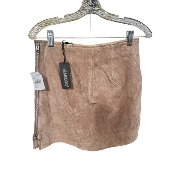 Blank NYC Womens Skirt Brown 100% Leather Size 27 NWT - Picture 2 of 10